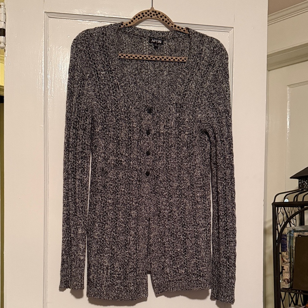 Apt. 9 Women's Black and White Cardigan